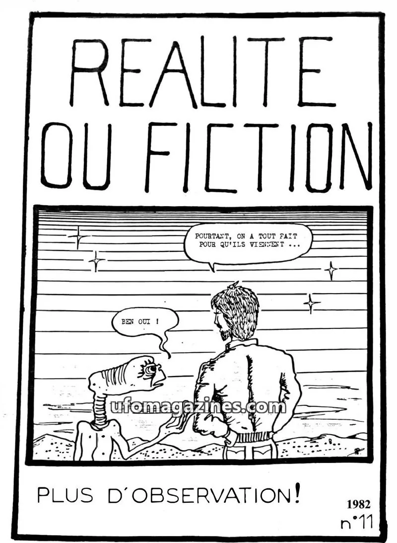 Cover of Groupe Privé Ufologique Nancéien (GPUN) issue 11: REALITE OU FICTION