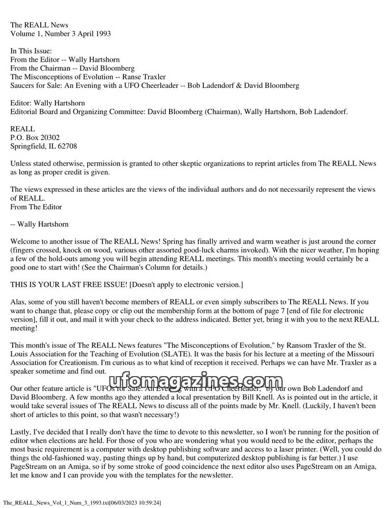 Cover of REALL issue Volume 1, Number 3: The REALL News