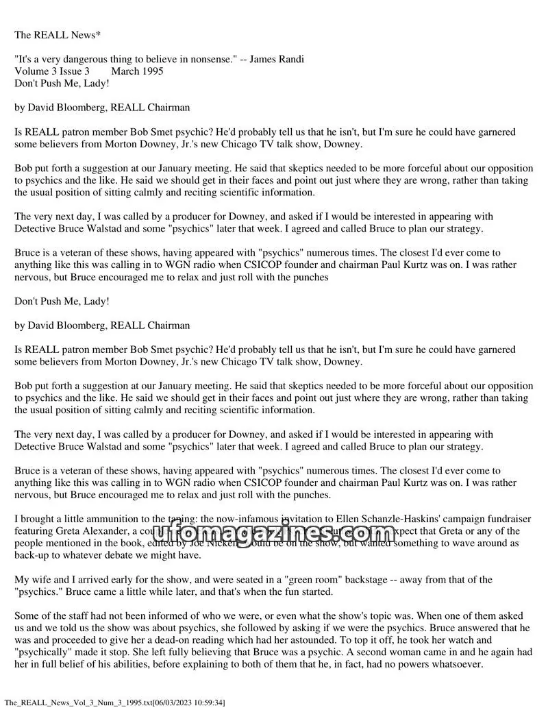 Cover of REALL issue 3: The REALL News