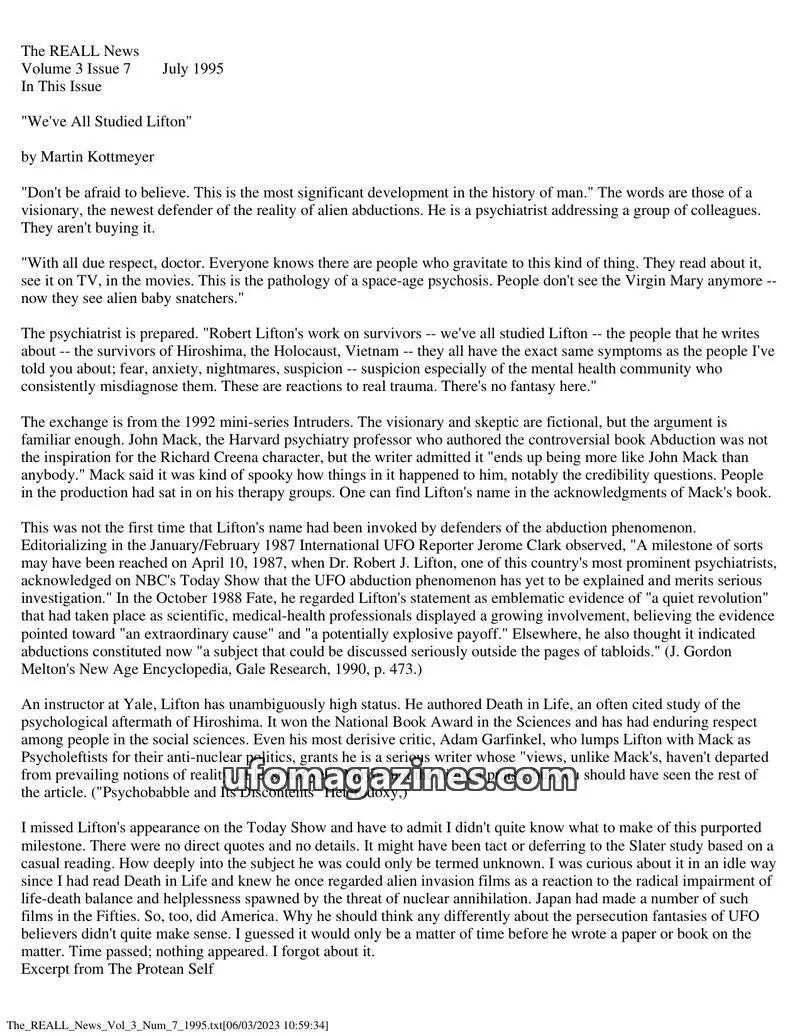 Cover of REALL issue Volume 3 Issue 7: The REALL News