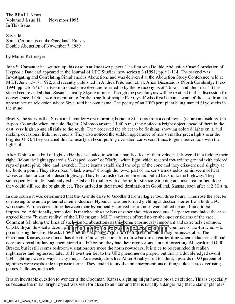 Cover of The Rational Examination Association of Lincoln Land (REALL) issue Volume 3 Issue 11: The REALL News