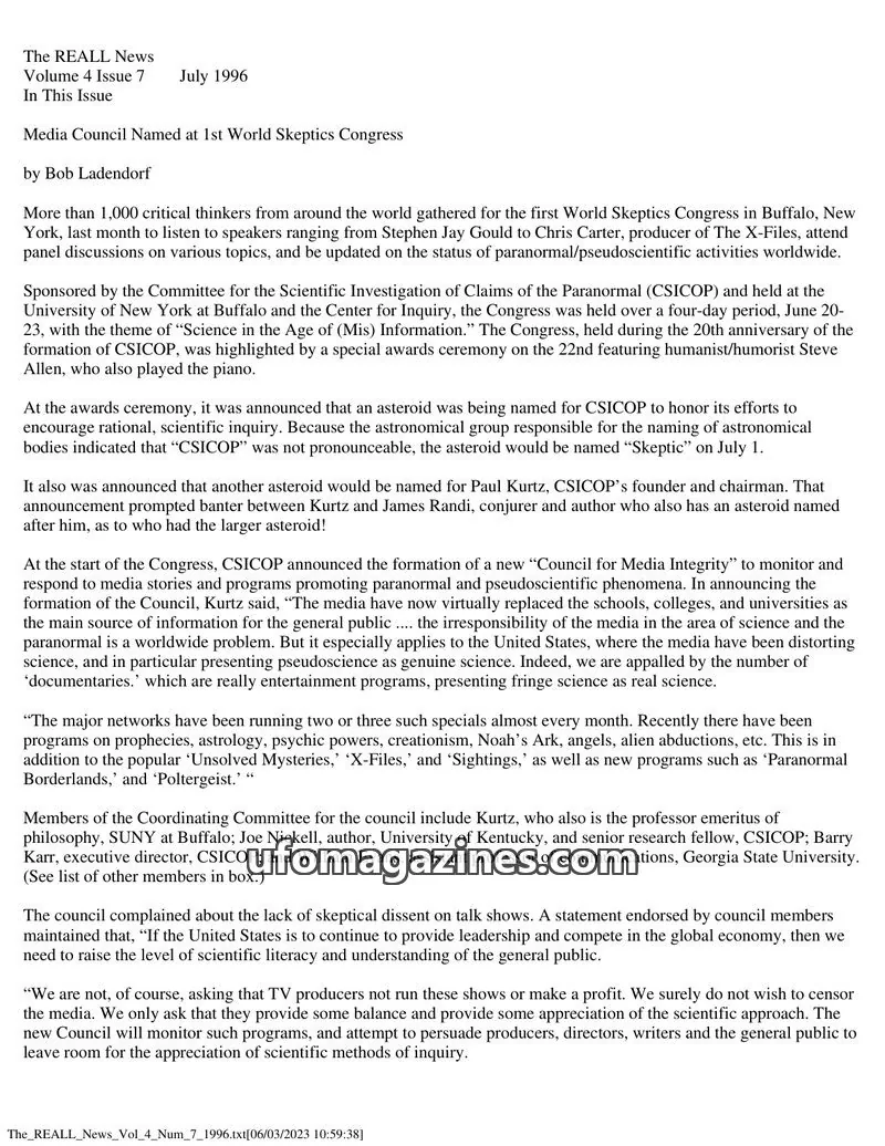 Cover of REALL issue Volume 4 Issue 7: The REALL News