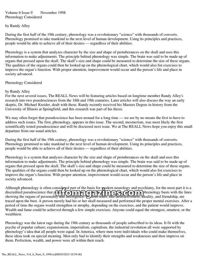 Cover of REALL News (Rational Examination Association of Lincoln Land) issue Volume 6 Issue 9: The REALL News