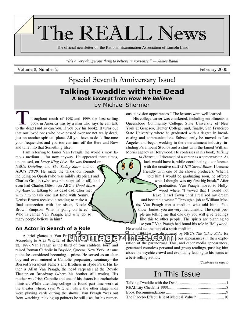 Cover of The Rational Examination Association of Lincoln Land issue Volume 8, Number 2: The REALL News