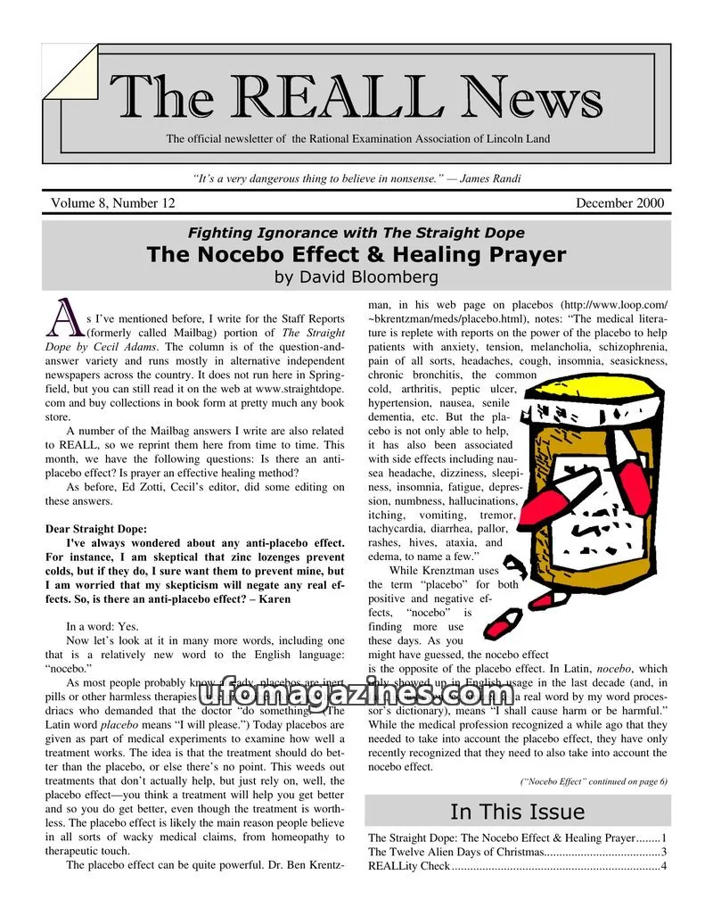 Cover of The Rational Examination Association of Lincoln Land issue Number 12: The REALL News