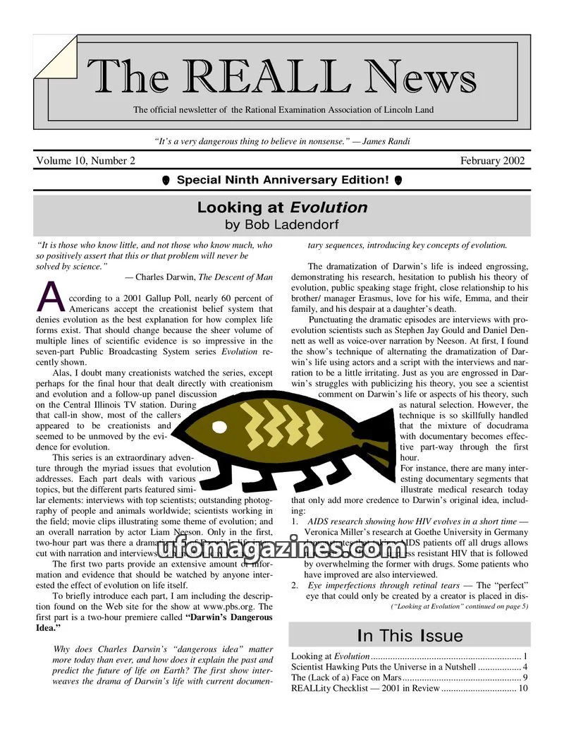Cover of The Rational Examination Association of Lincoln Land issue Volume 10, Number 2: The REALL News