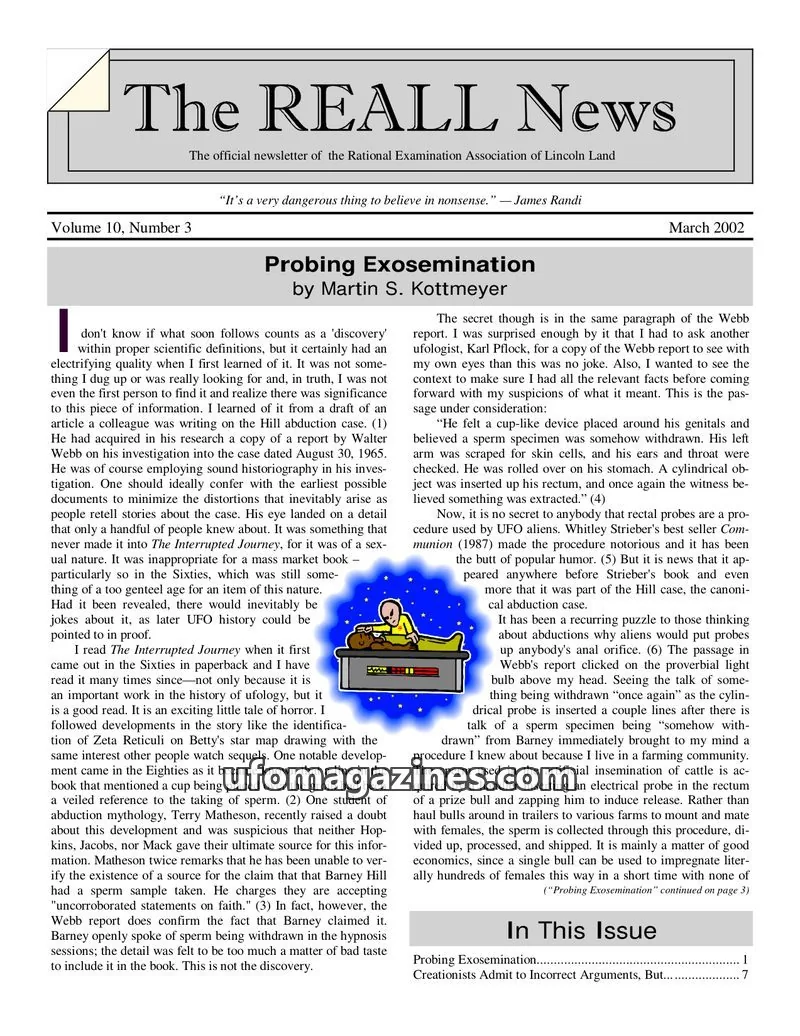 Cover of The Rational Examination Association of Lincoln Land issue Volume 10, Number 3: The REALL News