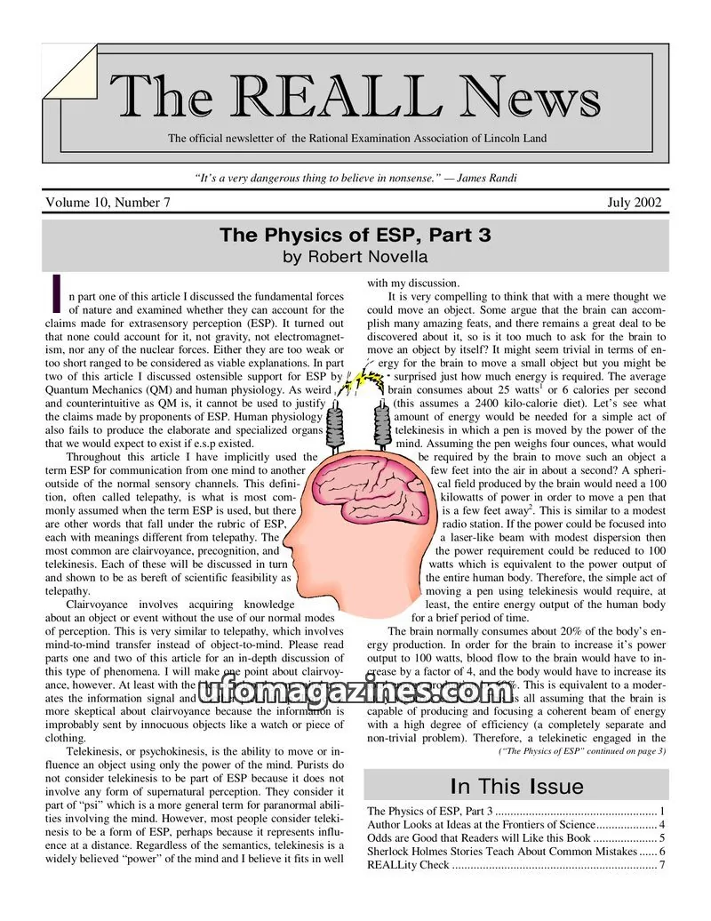 Cover of Rational Examination Association of Lincoln Land issue 7: The REALL News