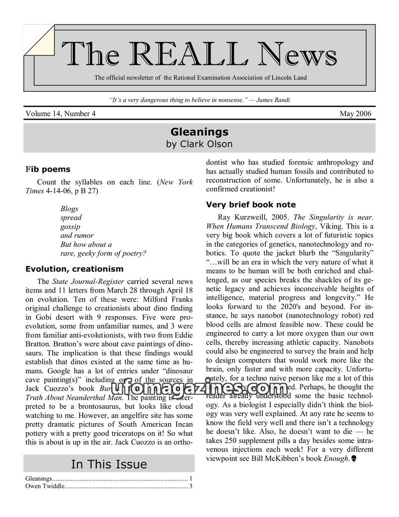 Cover of REALL News - Vol 14 No 04 - 2006