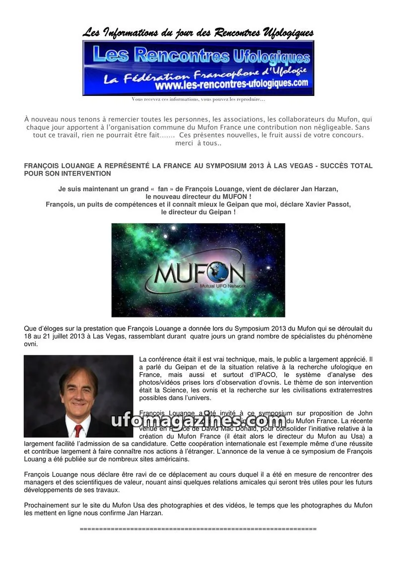 Cover of Rencontres Ufologiques issue 17: Les Informations du jour des Rencontres Ufologiques