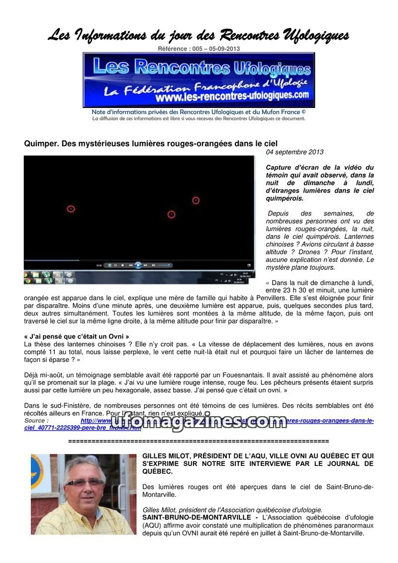 Cover of Rencontres Ufologiques issue 005: Les Informations du jour des Rencontres Ufologiques