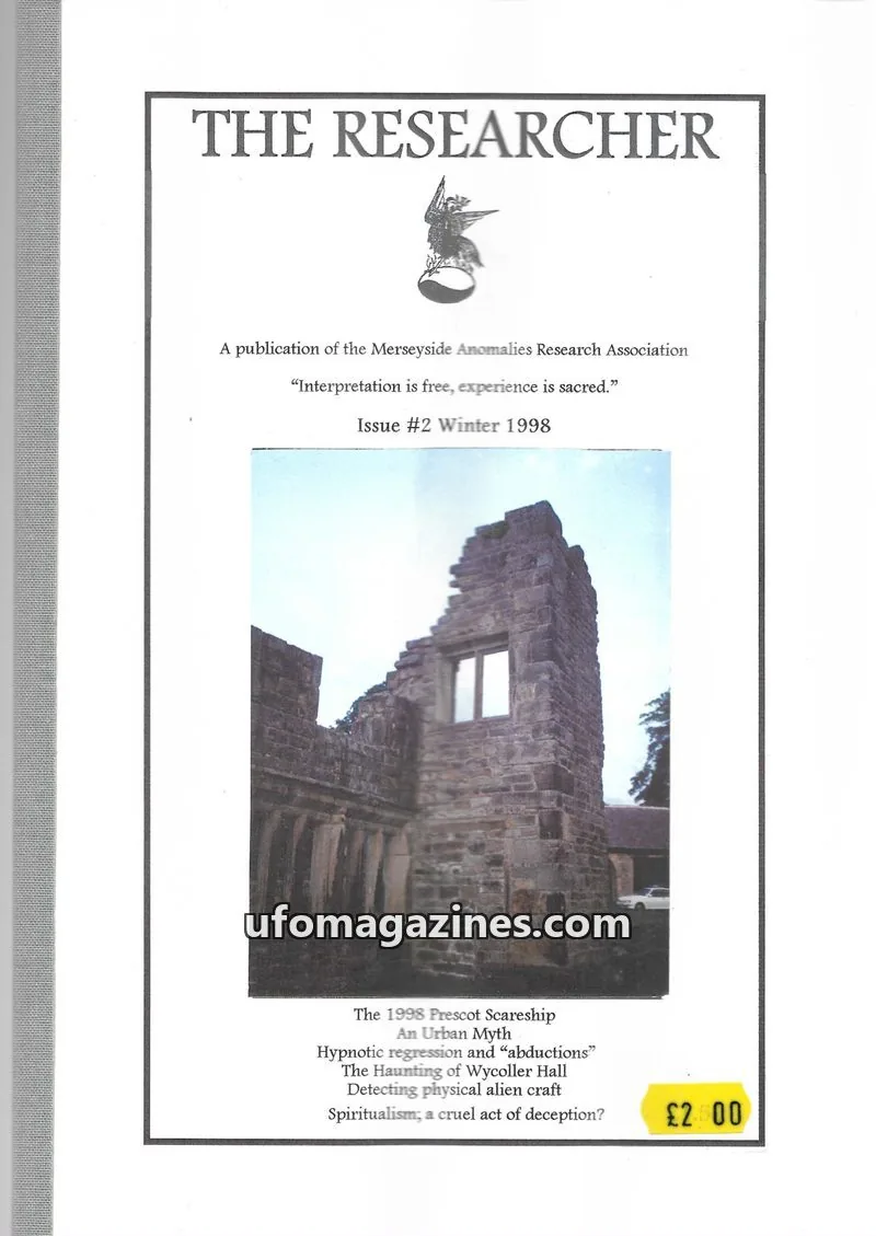 Cover of Merseyside Anomalies Research Association issue #2: THE RESEARCHER