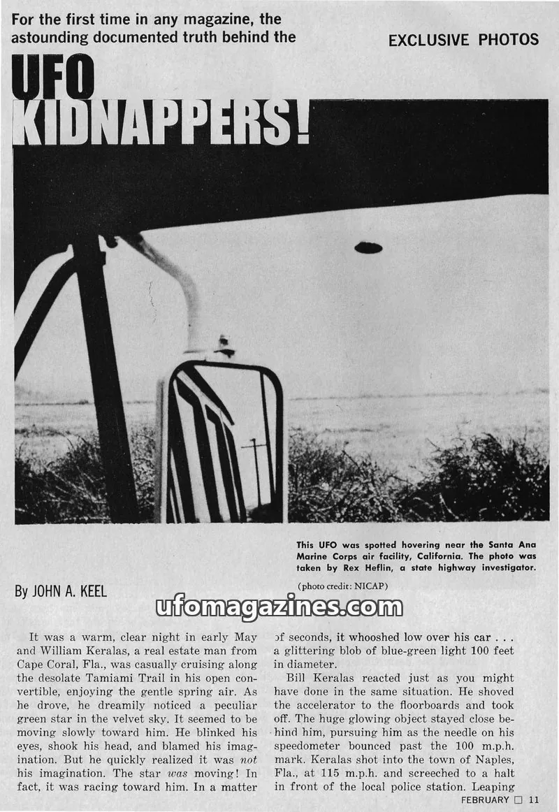 Cover of SAGA issue FEBRUARY: UFO KIDNAPPERS!