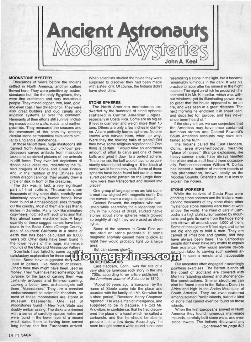 Cover of SAGA issue SAGA: Ancient Astronauts Modern Mysteries