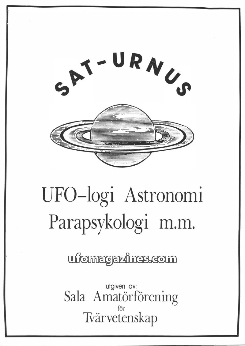 Cover of SAT-urnus issue NR 1-92: SAT-URNUS