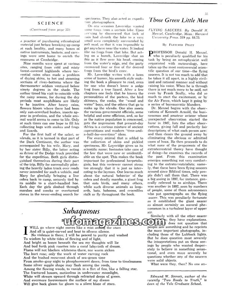 Cover of Saturday Review issue 55: SCIENCE