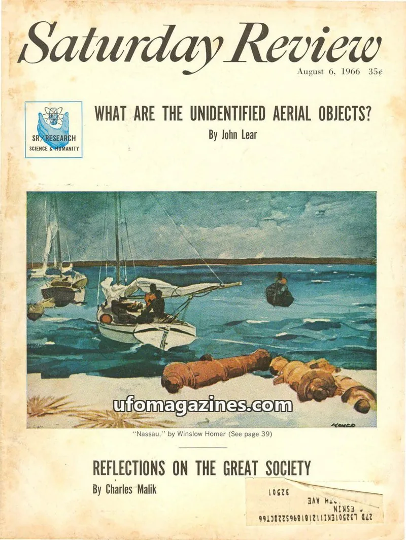 Cover of Saturday Review issue August 6, 1966: Saturday Review