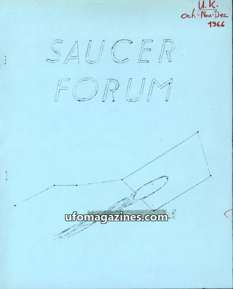 Cover of Saucer Forum (Jimmy Goddard) issue Vol. 4, No. 4: SAUCER FORUM