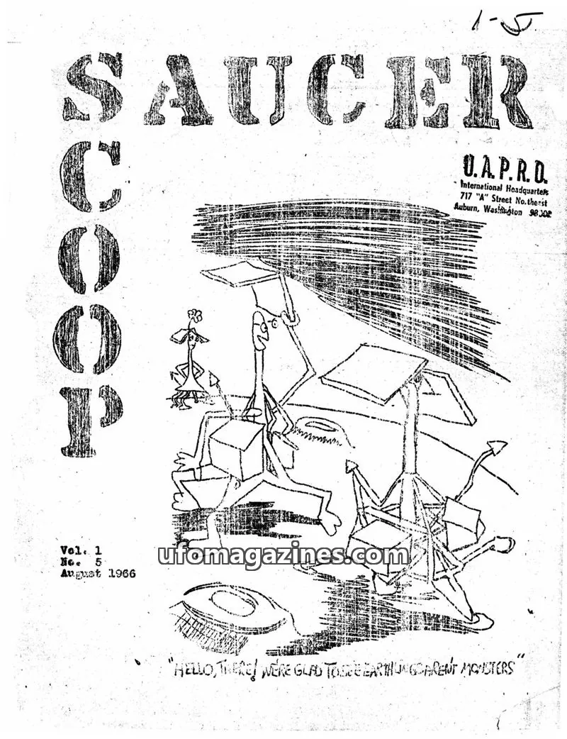 Cover of Saucer Scoop issue 5: SAUCER SCOOP