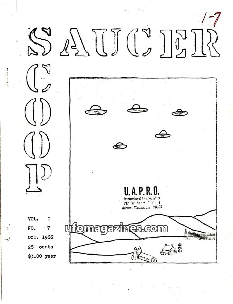 Cover of Saucer Scoop issue 7: SAUCER SCOOP