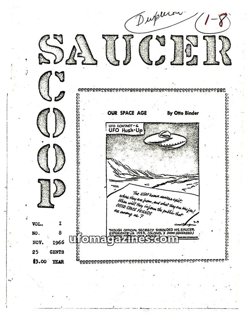 Cover of Saucer Scoop issue 8: SAUCER SCOOP