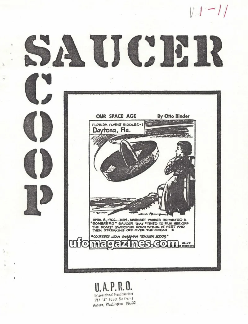 Cover of Saucer Scoop issue 11: SAUCER SCOOP