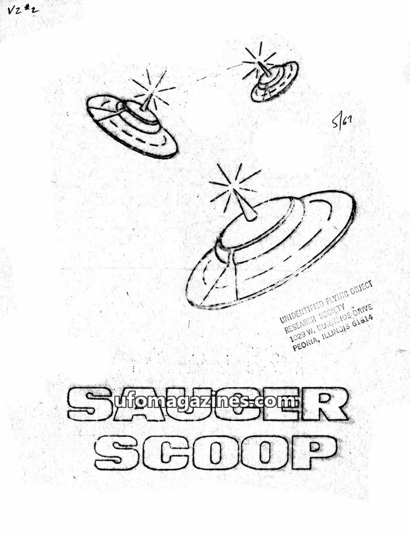 Cover of Saucer Scoop issue MAY ISSUE: SAUCER SCOOP