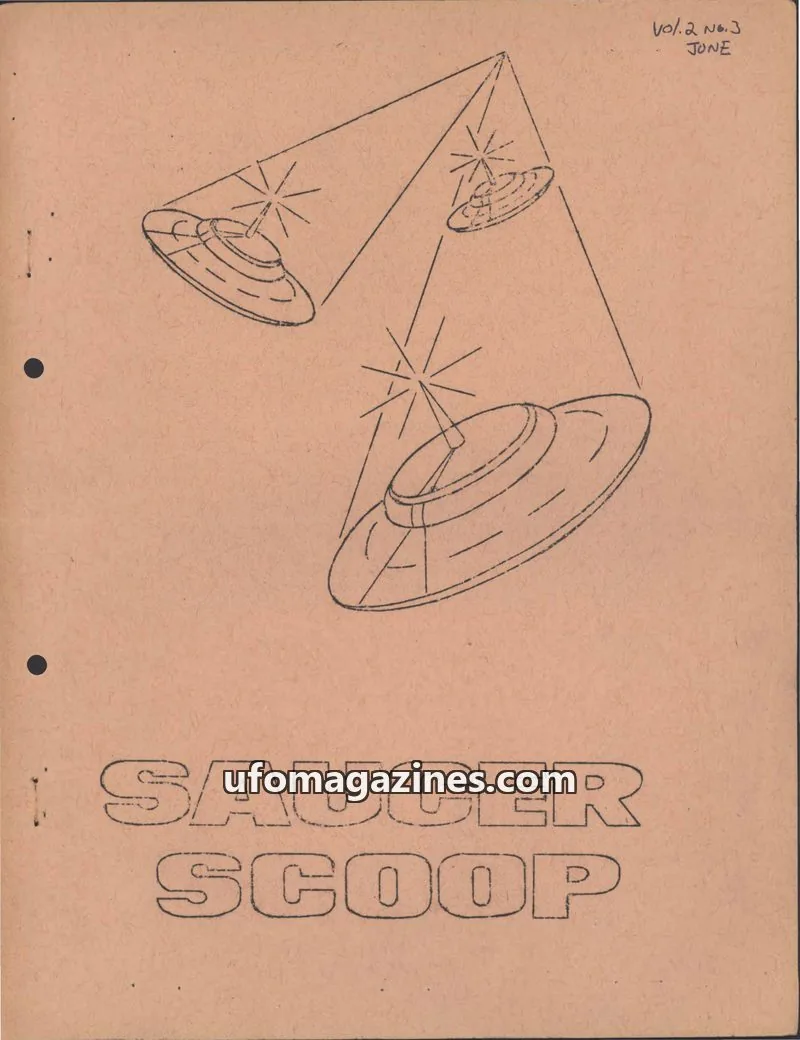 Cover of Saucer Scoop issue VOL. 2 NO. 3: SAUCER SCOOP