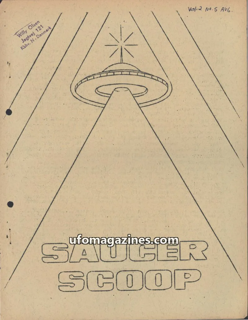 Cover of Saucer Scoop issue Vol. 2 No. 5: SAUCER SCOOP