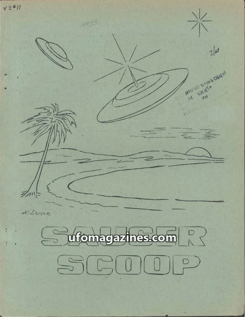 Cover of Saucer Scoop issue Vol. 2 No. 11: SAUCER SCOOP