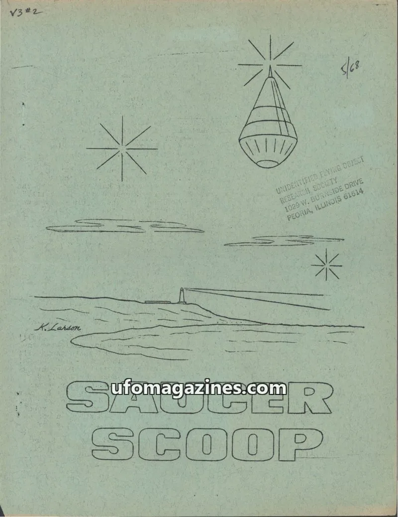 Cover of UNIDENTIFIED FLYING OBJECT RESEARCH SOCIETY issue V3#2: SAUCER SCOOP