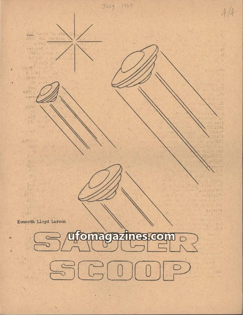 Cover of Saucer Scoop issue JUNE ISSUE - 1969: SAUCER SCOOP