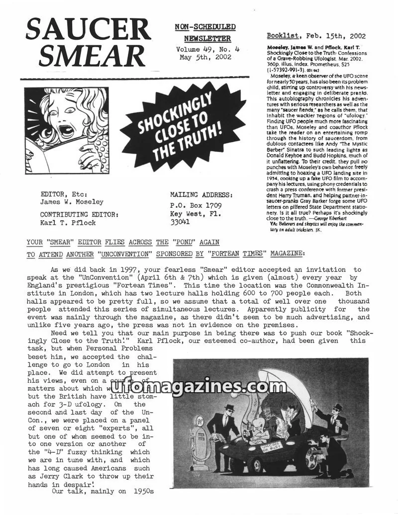 Cover of Saucer Smear (Jim Moseley) issue Volume 49, No. 4: SAUCER SMEAR