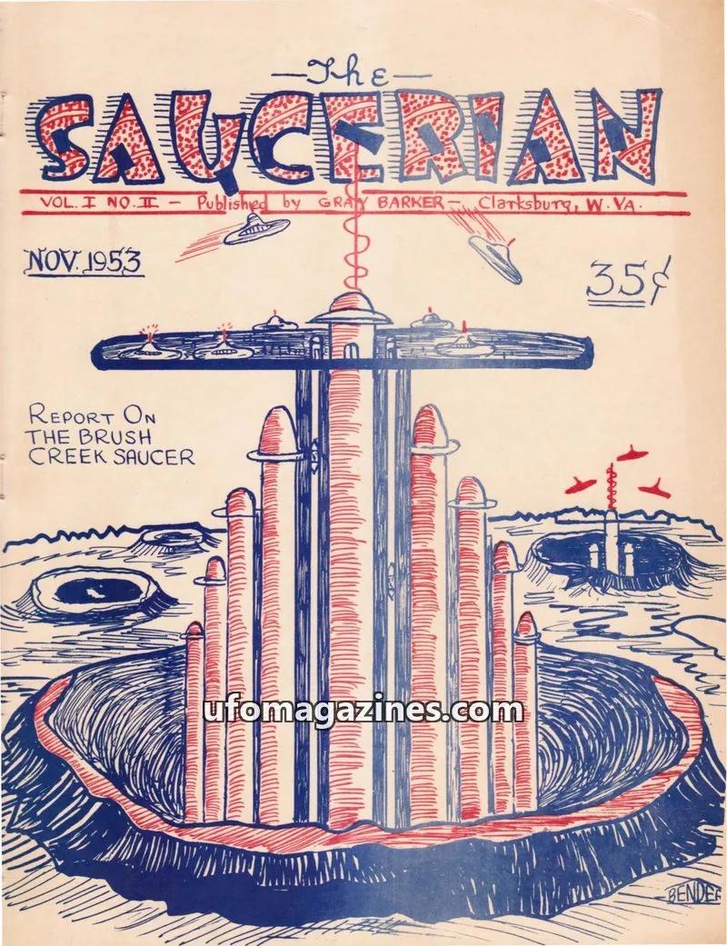 Cover of Saucerian issue VOL. I NO. II: The SAUCERIAN