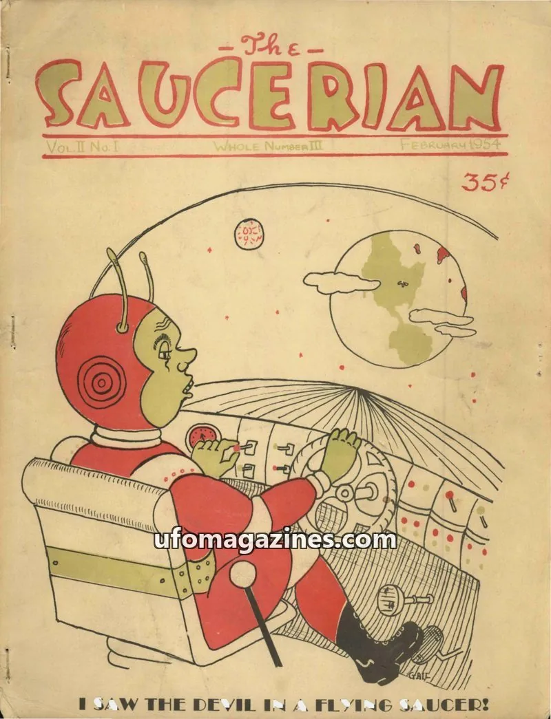 Cover of Saucerian issue Vol. II No. 1: The SAUCERIAN
