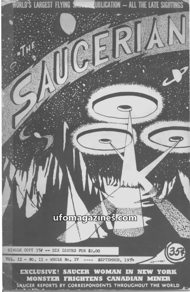Cover of Saucerian issue VOL. II - NO. II: THE SAUCERIAN