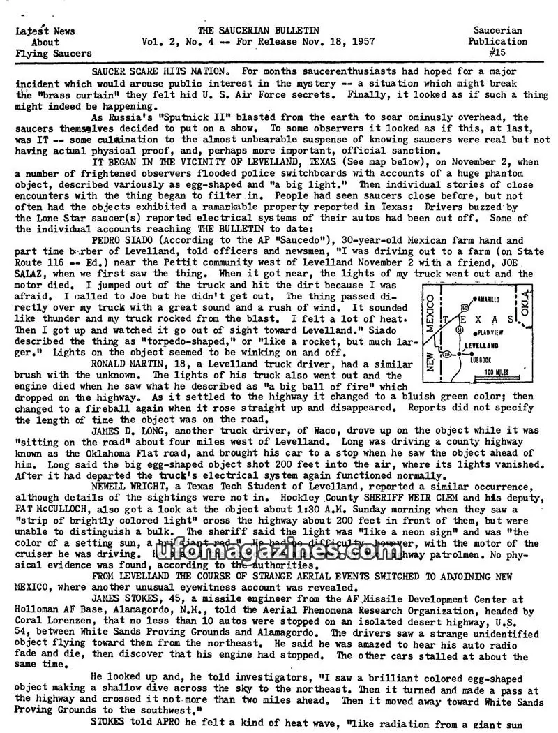 Cover of Saucerian Publications issue Vol. 2, No. 4: THE SAUCERIAN BULLETIN
