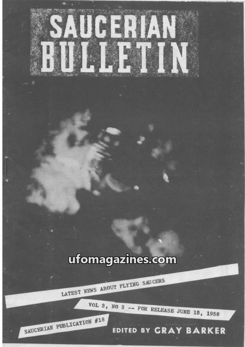 Cover of Saucerian Bulletin issue VOL 3, NO 3: SAUCERIAN BULLETIN