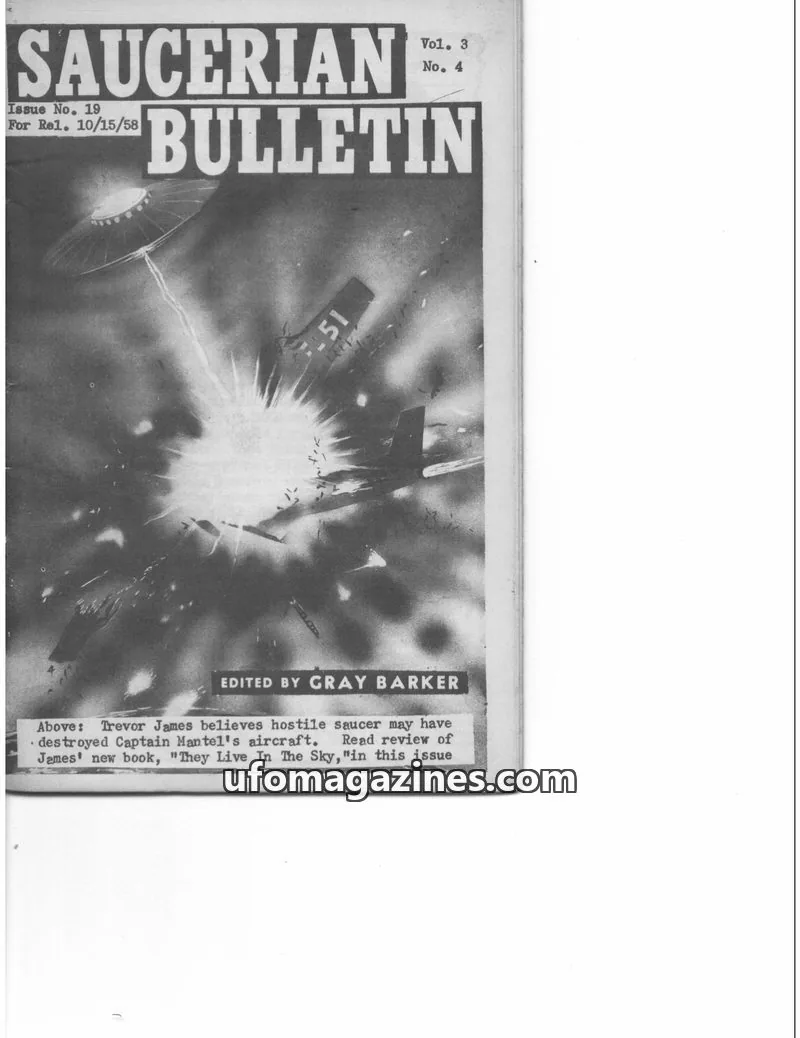 Cover of Saucerian Bulletin issue 19: SAUCERIAN BULLETIN