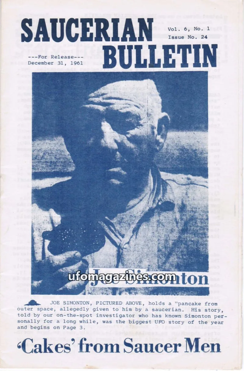 Cover of Saucerian Bulletin issue Vol. 6, No. 1: SAUCERIAN BULLETIN