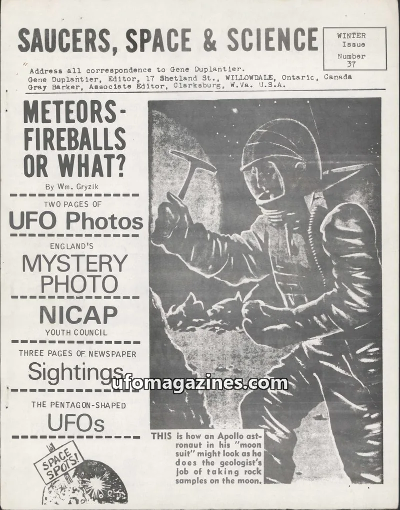 Cover of Saucers, Space & Science  (Duplantier) issue 37: SAUCERS, SPACE & SCIENCE
