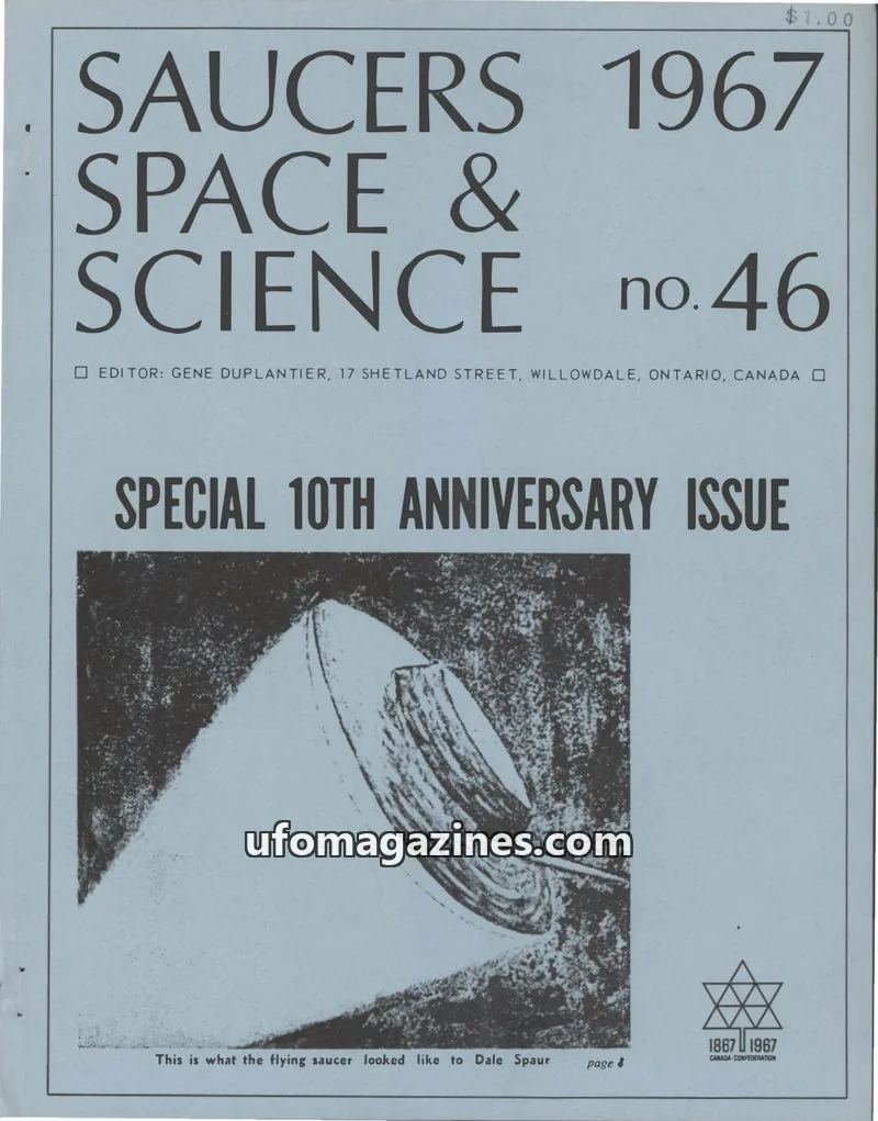 Cover of Saucers, Space & Science  (Duplantier) issue no. 46: SAUCERS SPACE & SCIENCE
