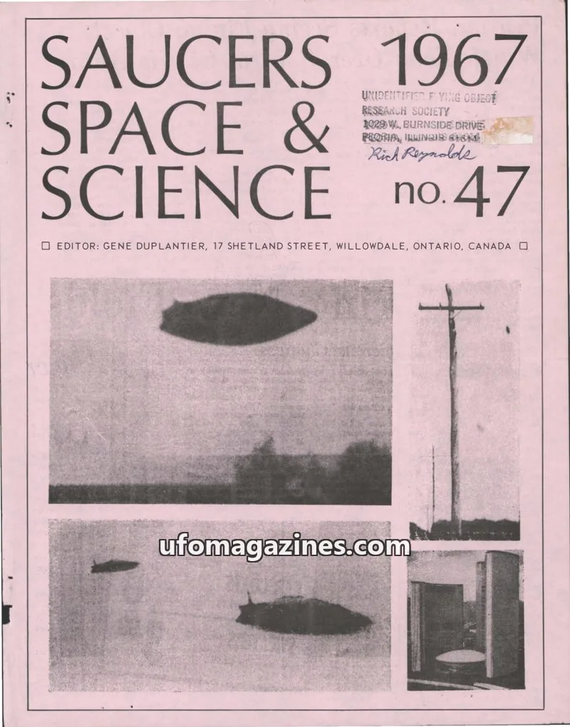 Cover of Saucers, Space & Science  (Duplantier) issue no. 47: SAUCERS SPACE & SCIENCE