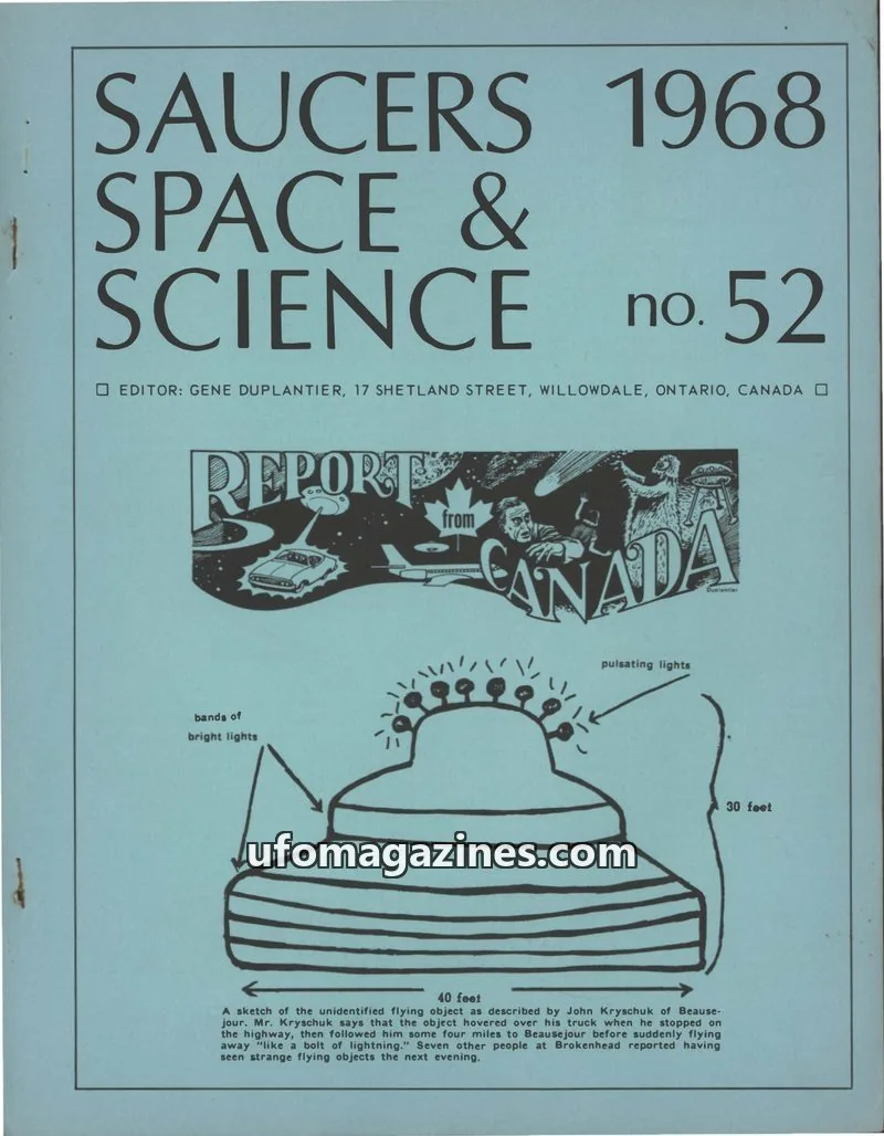 Cover of Saucers, Space & Science  (Duplantier) issue 52: SAUCERS SPACE & SCIENCE