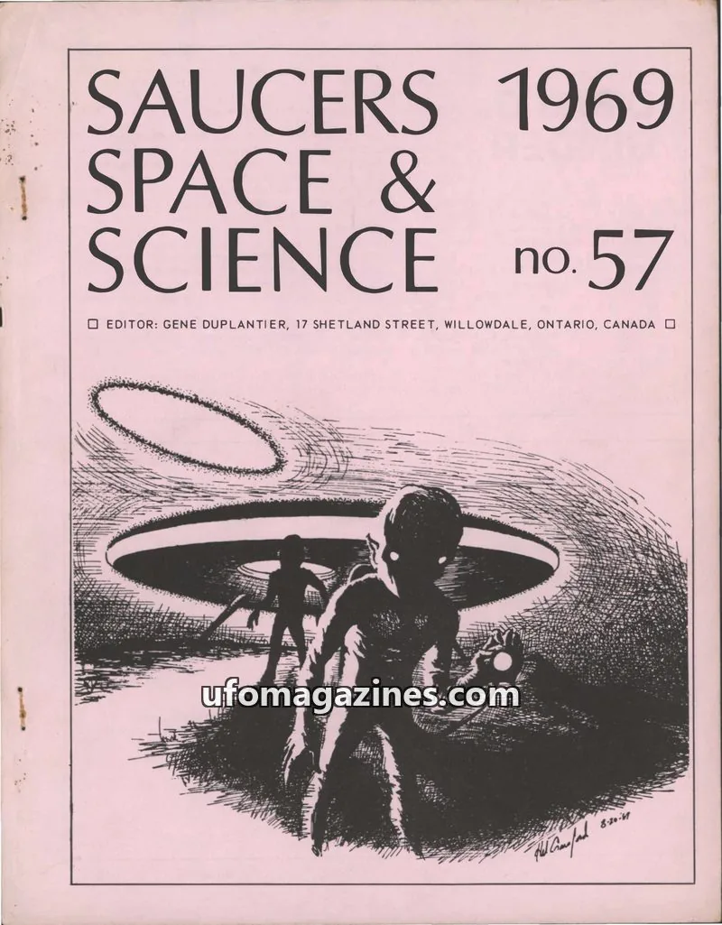Cover of Saucers, Space & Science  (Duplantier) issue no. 57: SAUCERS SPACE & SCIENCE