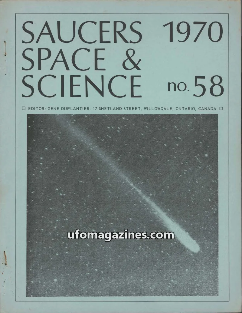 Cover of Saucers, Space & Science  (Duplantier) issue no. 58: SAUCERS SPACE & SCIENCE