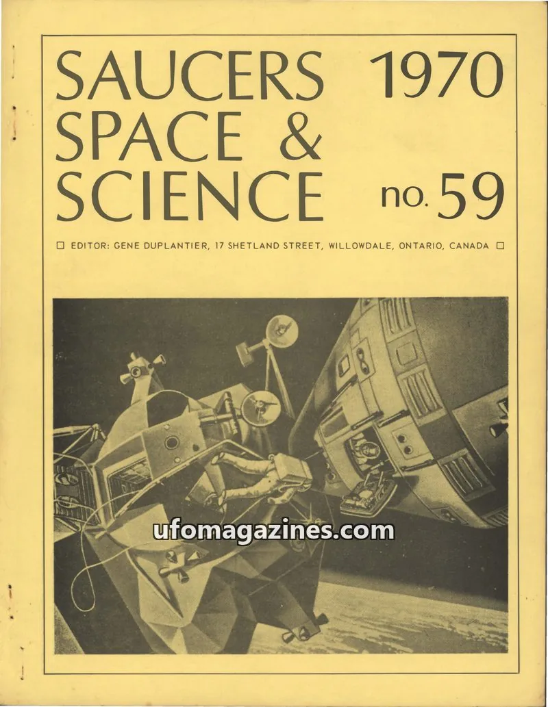Cover of Saucers, Space & Science  (Duplantier) issue no. 59: SAUCERS SPACE & SCIENCE