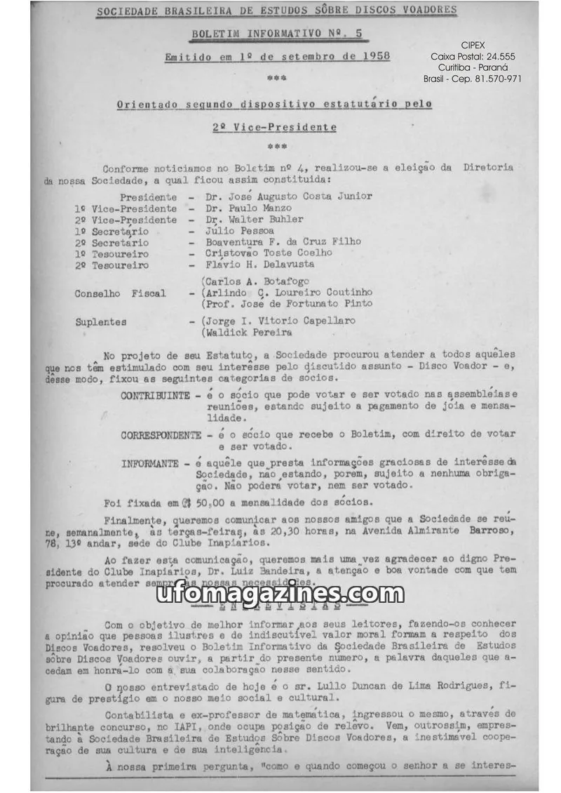 Cover of CIPEX issue 5: BOLETIM INFORMATIVO