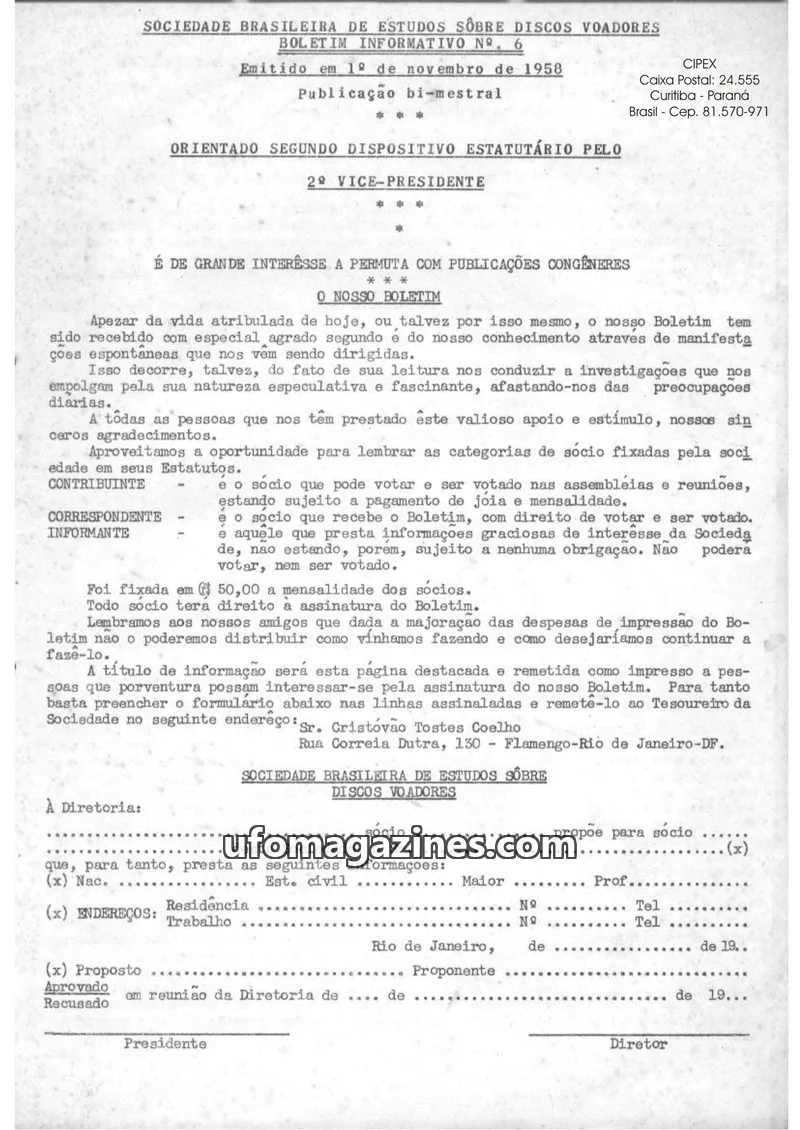 Cover of SBEDV issue Nº. 6: BOLETIM INFORMATIVO