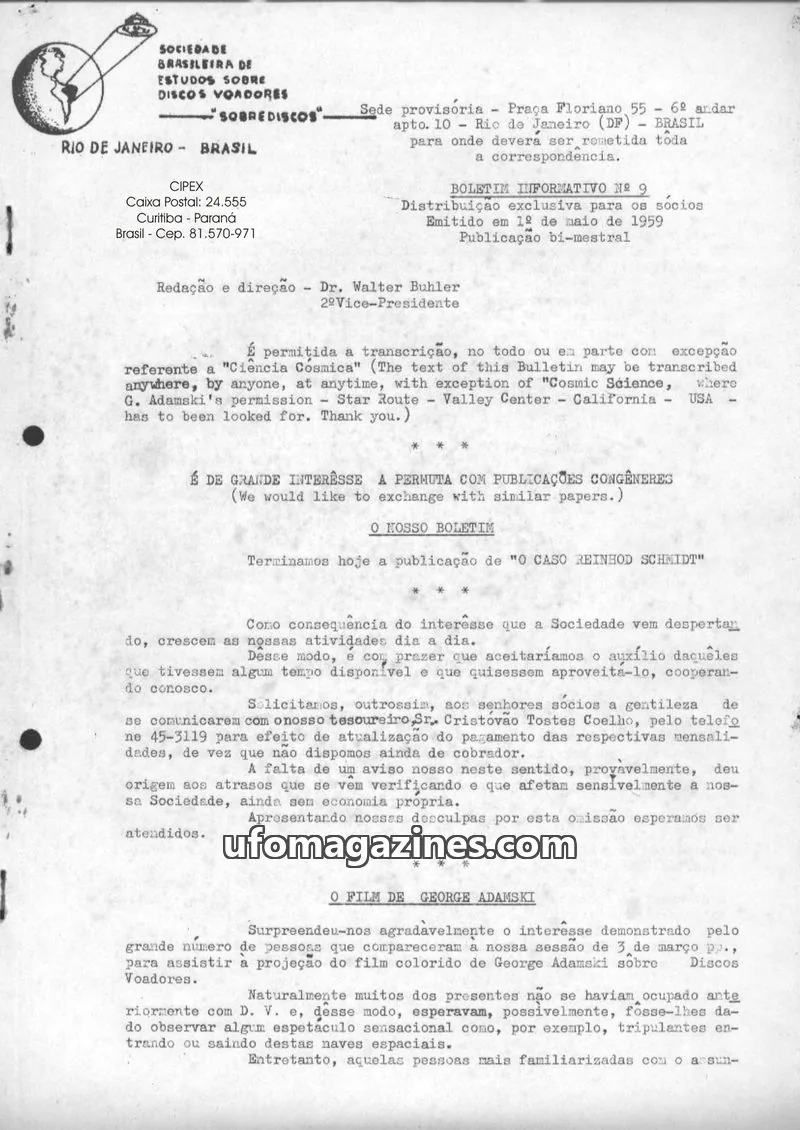 Cover of SBEDV issue 9: BOLETIM INFORMATIVO